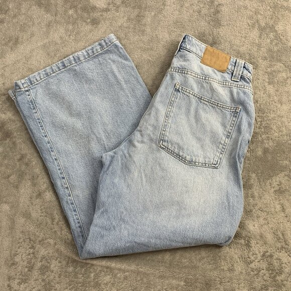 Cotton:On Jeans Womens 30x28” Relaxed High-Rise Super Baggy Blue Light Wash - Picture 1 of 16